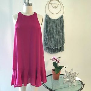 Lucca Couture Magenta Halter Neck Swing Dress
